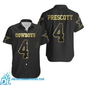 Dallas Cowboys Dak Prescott Black Golden No1