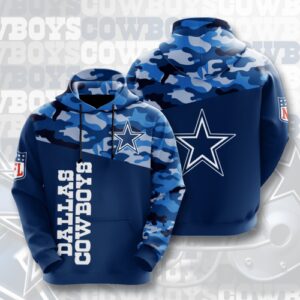 Dallas Cowboys Hoodie Camo Blue