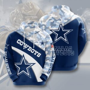  Men's Dallas Cowboys Hoodie Quarter-Zip Jacket