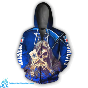 Dallas Cowboys Halloween Hoodie Death Card