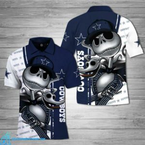 Jack skellington Dallas Cowboys polo shirt