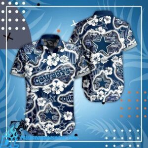 DALLAS COWBOYS MENS Casual Aloha Hawaiian Shirt Button Down Short Sleeve T Shirt