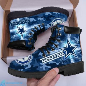 Dallas Cowboys boots fire blue