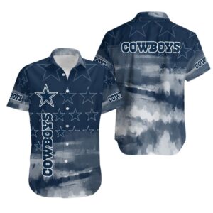 Dallas Cowboys Hawaiian Shirt N03 Tropical Flower Short Sleeve Slim Fit Body