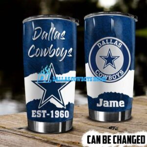 personalized name dallas cowboys football team tumbler 1