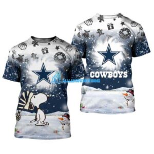 Dallas Cowboys christmas t shirt custom Snoopy