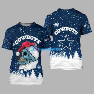 Dallas Cowboys christmas t shirt custom skull