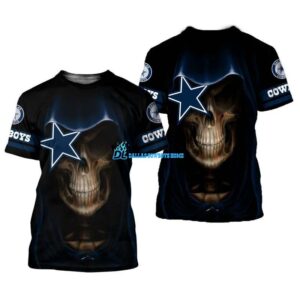 Dallas Cowboys skull t shirt K001