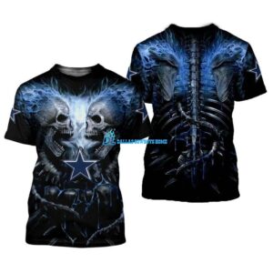 Dallas Cowboys skull t shirt K002