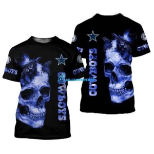 Dallas Cowboys skull t shirt K006