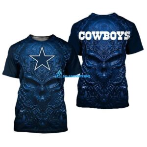 Dallas Cowboys skull t shirt K008