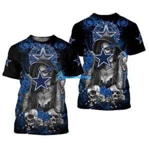 Dallas Cowboys skull t shirt K009