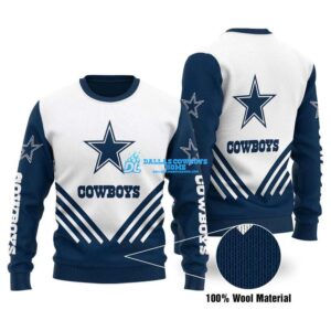 Dallas Cowboys ugly christmas sweater with lights