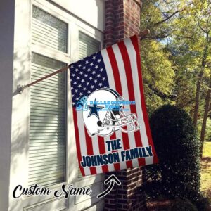 Dallas Cowboys Ameican Flag Custom Helmet