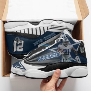 Men's Ezekiel Elliott White Dallas Cowboys Limited Legend Play Air Jordan 13