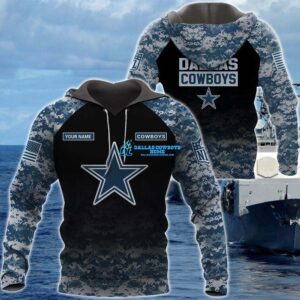Men's Army Dallas Cowboys Custom Name Hoodie