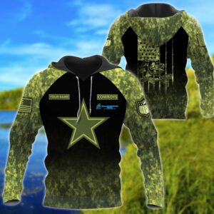Men's Camo Custom Dallas Cowboys Green Hoodie