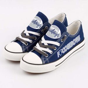 Dallas Cowboys Canvas Shoes, Custom Name Dallas Cowboys Low Top Shoes Best Seller, NFL Dallas Cowboys Sneakers