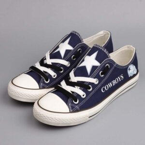 Dallas Cowboys Canvas Shoes, Custom Name Dallas Cowboys Low Top Shoes New Trend For Fans, NFL Dallas Cowboys Sneakers