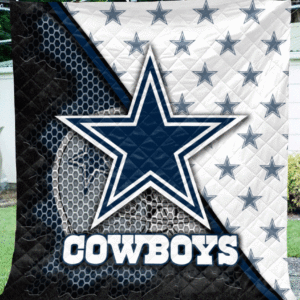 Dallas Cowboys Quilt For Lovers, Custom Name Dallas Cowboys Quilt Blanket, NFL Dallas Cowboys Breathable Quilt