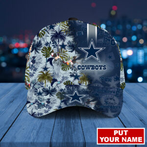 Custom Name Hawiian Dallas Cowboys Cap Print Full