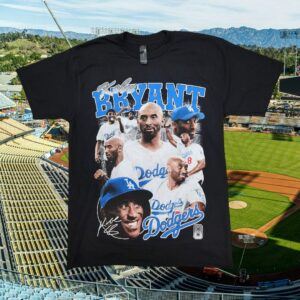 Kobe Bryant With Baseball Jersey Graphic T-Shirt S-3Xl