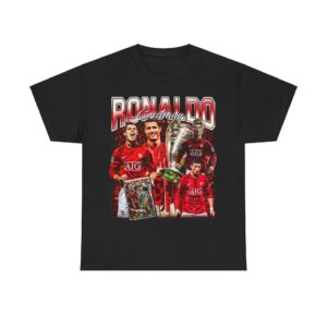 Retro Vintage 90S Graphic Cristiano Ronaldo T-Shirt, Manchester United Tee, Soccer T-Shirt, Bootleg Sport Tee, Cotton Tee